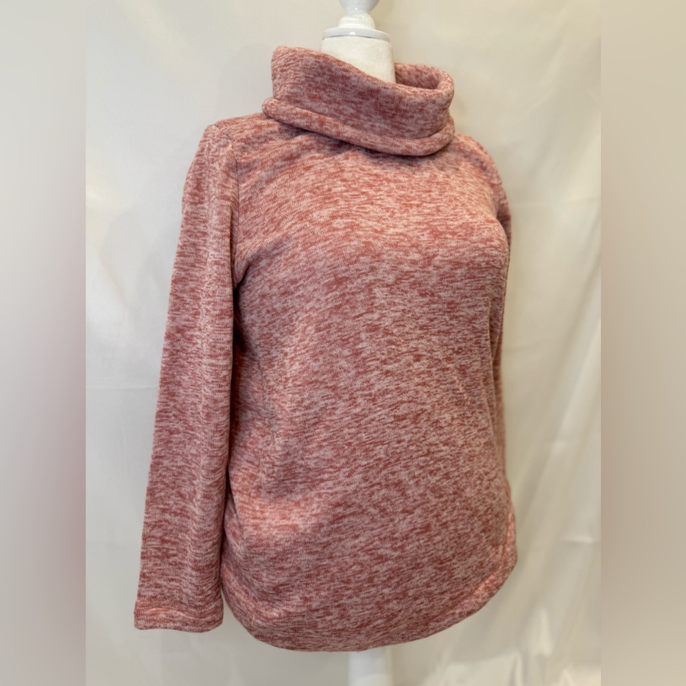 Red Cowl-neck Fleece Tunic - Picture 4 of 6